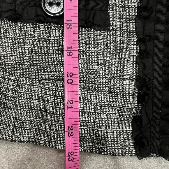 [US M]Frenz Chic Gray and Black Linen Blend Tweed Lace Jacket Hook Eye VTG - Picture 8 of 10